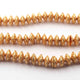 1 Strand Gold Plated Designer Copper half cap ,Casting Copper Balls,Jewelry Making Supplies 13mmx3mm 8 inches Bulk Lot GPC220 - Tucson Beads