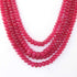 1145  Carats 4 Strands Of Genuine Ruby Necklace - Smooth Rondelle Beads - Rare & Natural Necklace - Stunning Elegant Necklace BRU017