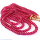1145  Carats 4 Strands Of Genuine Ruby Necklace - Smooth Rondelle Beads - Rare & Natural Necklace - Stunning Elegant Necklace BRU017 - Tucson Beads