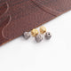 1 Pc Pave Diamond Antique Finish Cubes 925 Sterling Silver & Yellow Gold Vermeil Beads - 4mm PDC095 - Tucson Beads