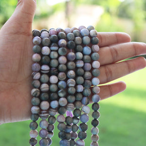 1 Strand Lavender Opal Faceted Ball Beads- Round Shape Ball - 8mmx9mm 14 Inches BR774 - Tucson Beads