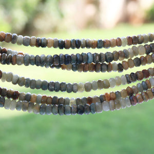 1 Long Strand Excellent Quality Cat's Eye Faceted Rondelles - Cat's Eye Roundles Beads 7mm-8mm 8 Inch BR776 - Tucson Beads
