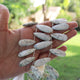 1 Strand White Howlite Faceted Briolettes  - Pear Drop Beads 23mmx10mm-30mmx12mm 8 Inches BR770 - Tucson Beads