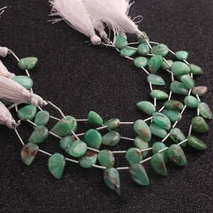 1 Long Strand  Chrysocola Smooth Briolettes  -Fancy Shape Briolettes- 11mmx7mm-12mmx9mm-9 Inches BR01590 - Tucson Beads