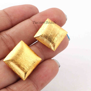 Gold Plated Designer Copper Square Shape Beads, Copper Beads, Jewelry Making, 16mm ,18mm ,20mm BulkLot GPC1072 - Tucson Beads