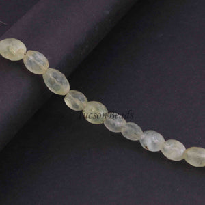 1 Strand Prehnite Briolettes - Prehnite Faceted Oval  Beads 12mmx10mm 9 Inches BR4248 - Tucson Beads