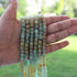 1 Strand Amazonite Faceted Cube Briolettes - Box Shape Beads 5mm-7mm 8 Inch BR797