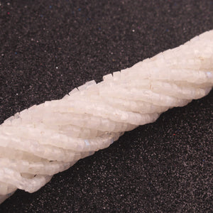 1 Strand White Rainbow Moonstone Faceted Briolettes - Wheel Shape , Jewelry Making Supplies -  3mm 13 Inches BR2554 - Tucson Beads