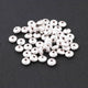 2 Strands Silver Plated Copper Wheel Beads, Copper Beads, Jewelry Making Tools, 8mm, 9 Inches, GPC1071 - Tucson Beads