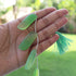 1 Strand Green Chalcedony Faceted Fancy Shape Briolettes - Jewelry Making Supplies - 33mmx13mm-39mmx13mm 6.5 Inch BR749