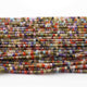 5 Strand Multi Zircon Rondelles - Multi Zircon Gemstone Beads 3mm 13 Inch Long RB131 - Tucson Beads