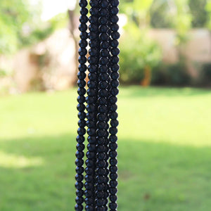 1 Strand Black Pearl Smooth Balls  -Round Ball Beads  6mm 16 Inches BR742 - Tucson Beads