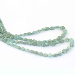 175  Carats 2 Strands Of Precious Genuine Emerald Necklace - Smooth oval  Beads - Rare & Natural Emerald Necklace - Stunning Elegant Necklace BRU014 - Tucson Beads