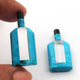 Matched Pairs Natural Turquoise  ,Crystal Quartz Joined Smooth Bottle Shape Loose Gemstone 30mmx14mm BG024 - Tucson Beads