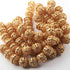 1 Strand Gold Plated Designer Copper Round Beads,Casting Copper Beads,Jewelry Making Supplies 14mm 8 inches Bulk Lot GPC192