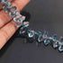 1 Long Strand Amazing Quality Natural London Blue Topaz Faceted Briolettes - Marquise Shape Briolettes  5mmx8mm 7.5 Inches BR1512