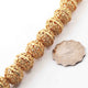 1 Strand Gold Plated Designer Copper Round Beads,Casting Copper Beads,Jewelry Making Supplies 14mm 8 inches Bulk Lot GPC192 - Tucson Beads