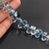 1 Strand Amazing Quality Natural London Blue Topaz Faceted Briolettes -Pear Shape Briolettes - 7mmx5mm-9mmx5mm -7.5 inches BR1503