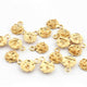 16 Pcs 24k Gold Plated Copper Round Pendant, Round Flower Pendant, Jewelry Making Tools, 15mmx11mm Gpc291 - Tucson Beads
