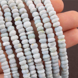 1 Strand Boluder Opal Faceted Rondelles  - Blue Oregon Beads 5mm-6mm 14 Inches BR3652 - Tucson Beads