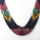 305ct. 7 Strands Of Genuine Multi Sapphire Necklace - Faceted Rondelle Beads - Rare & Natural Sapphire Necklace - Stunning Elegant Necklace - BRU029 - Tucson Beads