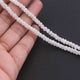 1 Strands  White Rainbow Moonstone Faceted Briolettes - Round Shape  5mm-13 inches BR1027 - Tucson Beads