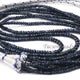 250ct. 3  Strands Of Genuine Sri Lankan Blue Sapphire Necklace - Faceted Rondelle Beads - Rare & Natural Sapphire Necklace - Stunning Elegant Necklace - BRU4076 - Tucson Beads