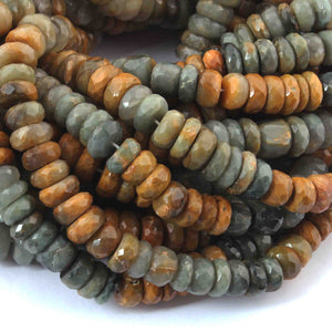 1  Strand Cats Eye Faceted Rondelles beads - Gemstone  Beads  -9mm-10mm  -14 Inches BR1654 - Tucson Beads