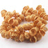 1 Strand Gold Plated Designer Copper Half Cap, Casting Copper Beads, Jewelry Making Supplies 12mmx5mm 7.5 inches GPC206