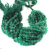 1 Strand Green Onyx Faceted   Briolettes -Coin Shape  Briolettes - 7mm-11mm-8 Inches BR3648
