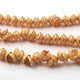 1 Strand Gold Plated Designer Copper Half Cap, Casting Copper Beads, Jewelry Making Supplies 12mmx5mm 7.5 inches GPC206 - Tucson Beads