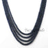 285ct. 4 Strands Of Genuine Sri Lankan Blue Sapphire  Necklace - Faceted Rondelle Beads - Rare & Natural Sapphire Necklace - Stunning Elegant Necklace - BRU037