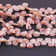 1  Strand Shaded Peach Moonstone Faceted Briolettes  -Heart Shape Briolettes -  7mmx9mm-14mmx9mm -7.5 Inches BR1770 - Tucson Beads