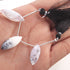 1 Strand Natural Dendrite Opal Pear Briolettes - Semi Precious Gemstone Beads  - 25mmx9mm-3 Inches BR1146