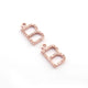 1 Pc Pave Diamond Rose Gold Vermeil  Alphabet "A to Z" Letter Charm Pendant PDC879 - Tucson Beads