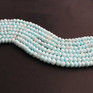 1  Long Strand Peru Opal  Faceted Roundells -Round Shape Roundells  10mm-13  Inches BR02552 - Tucson Beads