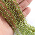 1 Strand Peridot Faceted Briolettes - Onion Shape Beads Briolettes  4mm - 8.5 Inches BR01907