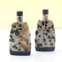Matched Pairs Natural Dalmatian ,Black Onyx Joined Smooth Bottle Shape Loose Gemstone 27mmx14mm BG023
