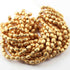 5 Strands Gold Plated Designer Copper Beads, Casting Copper Beads, Jewelry Making Supplies 6mm-8mm 8.5inches GPC378