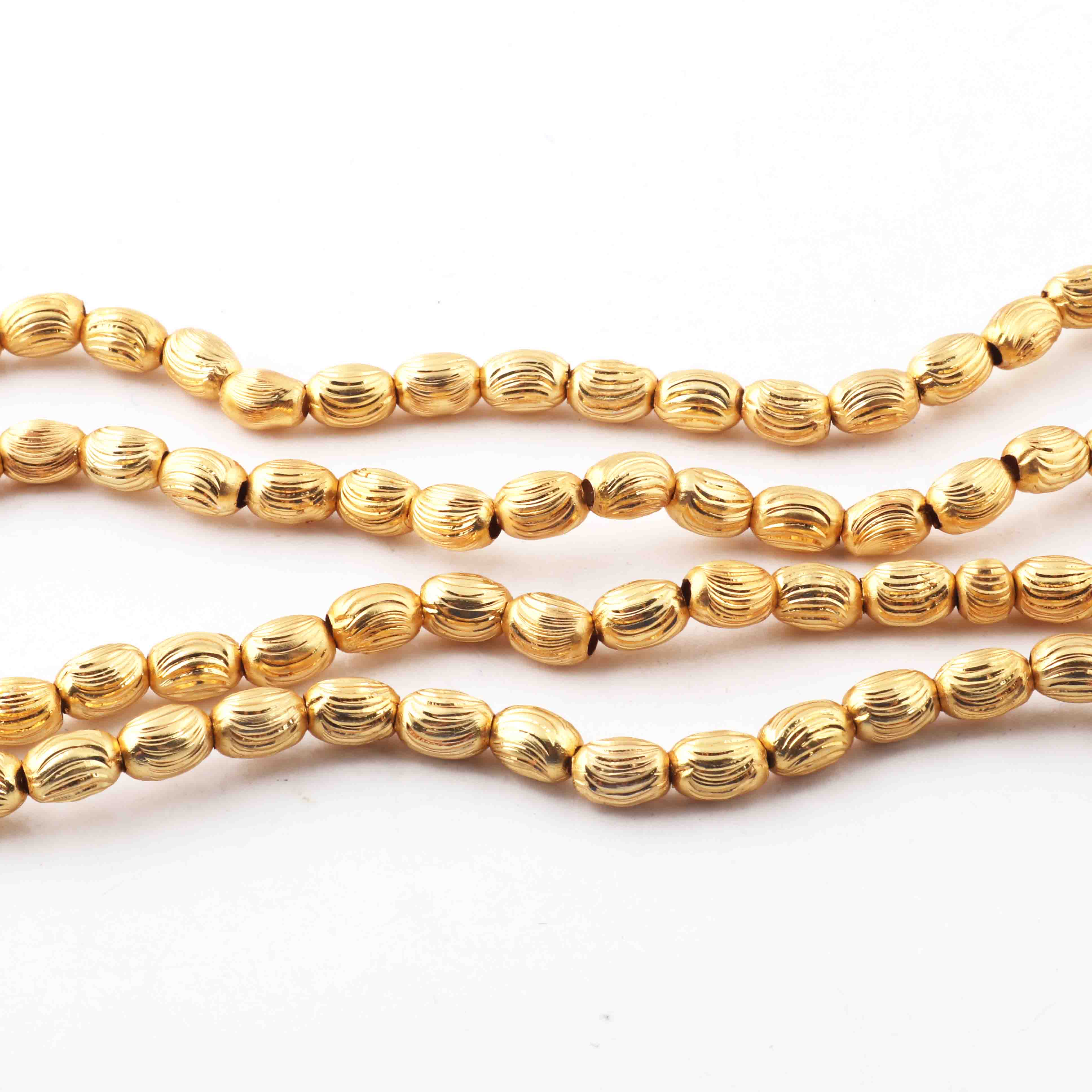 5 Strands Gold Plated Designer Copper Beads, Casting Copper Beads, Jewelry  Making Supplies 6mm-8mm 8.5inches GPC378