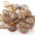 14 Pcs Golden Rutile  24k Gold Plated Faceted Assorted Shape Pendant - Golden Rutile Bezel Pendant  24mmx14mm- PC252