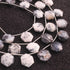 1 Strand Natural Dendrite Opal Hexagon Briolettes - Semi Precious Gemstone Beads  - 16mmx14mm- 9 Inches BR02914