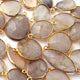 5 Pcs Golden Rutile  24k Gold Plated Faceted Assorted Shape Pendant - Golden Rutile Bezel Pendant  24mmx14mm- PC252 - Tucson Beads
