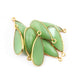 8 Pcs Green Chalcedony 24k Gold Plated Faceted Pear Shape Pendant Single Bali - 25mmx10mm  PC460 - Tucson Beads