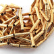 5 Strands Designer Tube Beads 24k Gold Plated Copper 12mmx5mm-25mmx5mm 8 inches GPC277 - Tucson Beads