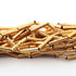 5 Strands Designer Tube Beads 24k Gold Plated Copper 25mmx5mm 9 inches GPC274