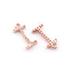 1 Pc Pave Diamond Rose Gold Vermeil  Alphabet "A to Z" Letter Charm Pendant PDC879 - Tucson Beads