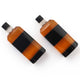 Matched Pairs Natural Orange Chalcedony ,Black Onyx Joined Smooth Bottle Shape Loose Gemstone 29mmx11mm-BG029 - Tucson Beads