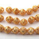 1 Strand 24k Gold Plated Copper Japanese Cap Beads, Designer Beads, Jewelry Making Tools, 16mm, gpc932 - Tucson Beads