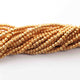 5 Strands Gold Plated Designer Copper Ball Beads, Casting Copper Beads, Jewelry Making Supplies 4mm 8.5 inches GPC571 - Tucson Beads